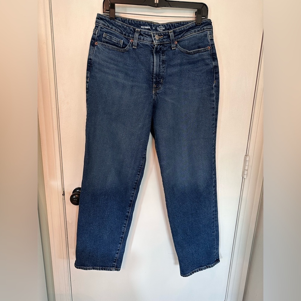 Old Navy High women’s Rise OG Loose dark wash denim jeans size 10 #1735